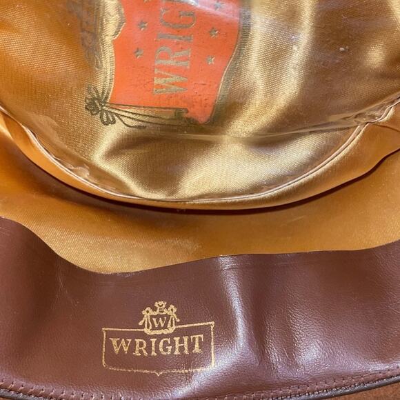 Wright Vintage Cowboy Hat Brown Felt  Size 7 Western 80s Rodeo - Picture 4 of 5
